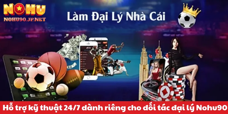Hỗ trợ kỹ thuật 24/7 dành riêng cho đối tác đại lý Nohu90